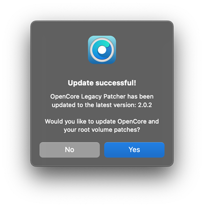 Update erfolgreich